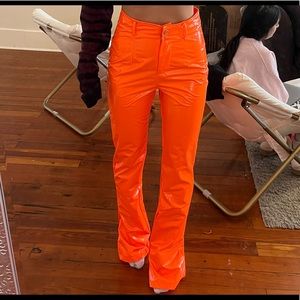 Orange Flared Pants